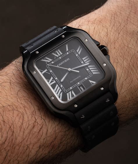 cartier black watches|cartier watch black leather strap.